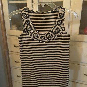 Kate Spade Stripe and Flower Top